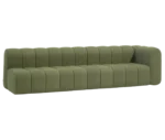 Bla Station BOB straight sofa with rounded modular segments and single armrest.