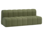 Bla Station BOB sofa in compact modular configuration with rounded channelled sections.