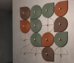 Bla Station Decofunc acoustic wall panels in front-left view with assorted colours and layouts.