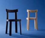 Bla Station Frankfurter chairs showcasing black and natural timber finishes in a studio setting.