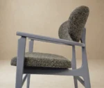Detail view of P4 Annalisa L2 lounge chair in studio setting, upholstered seat and backrest.