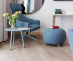 True Arca, Code seating and Cloud table in a hospitality setting.