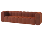 Bla Station BOB sofa in front-left view, rounded modular sections with armrests.