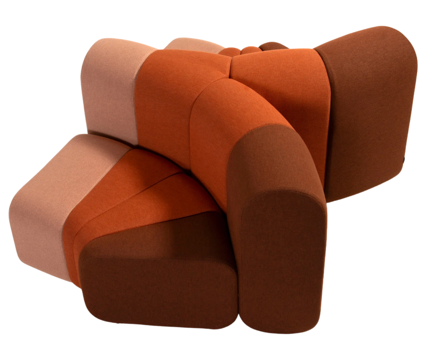 Bla Station BOB Split modular sofa with rounded upholstered sections arranged back-to-back.