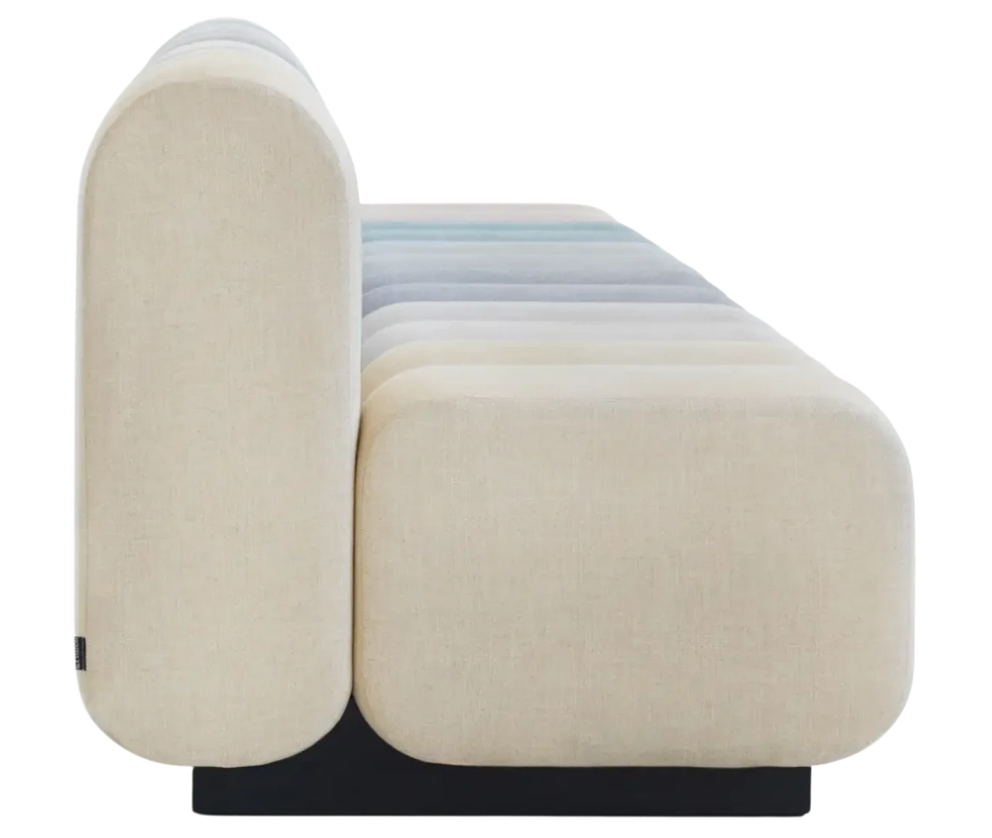 Blå Station BOB straight sofa shown in right-side view with modular segments and assorted upholstery.