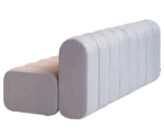 Bla Station BOB straight sofa in rear view, modular segments and no armrest.
