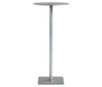 Bla Station Combo Side table with round top and slim pedestal base in white finish.