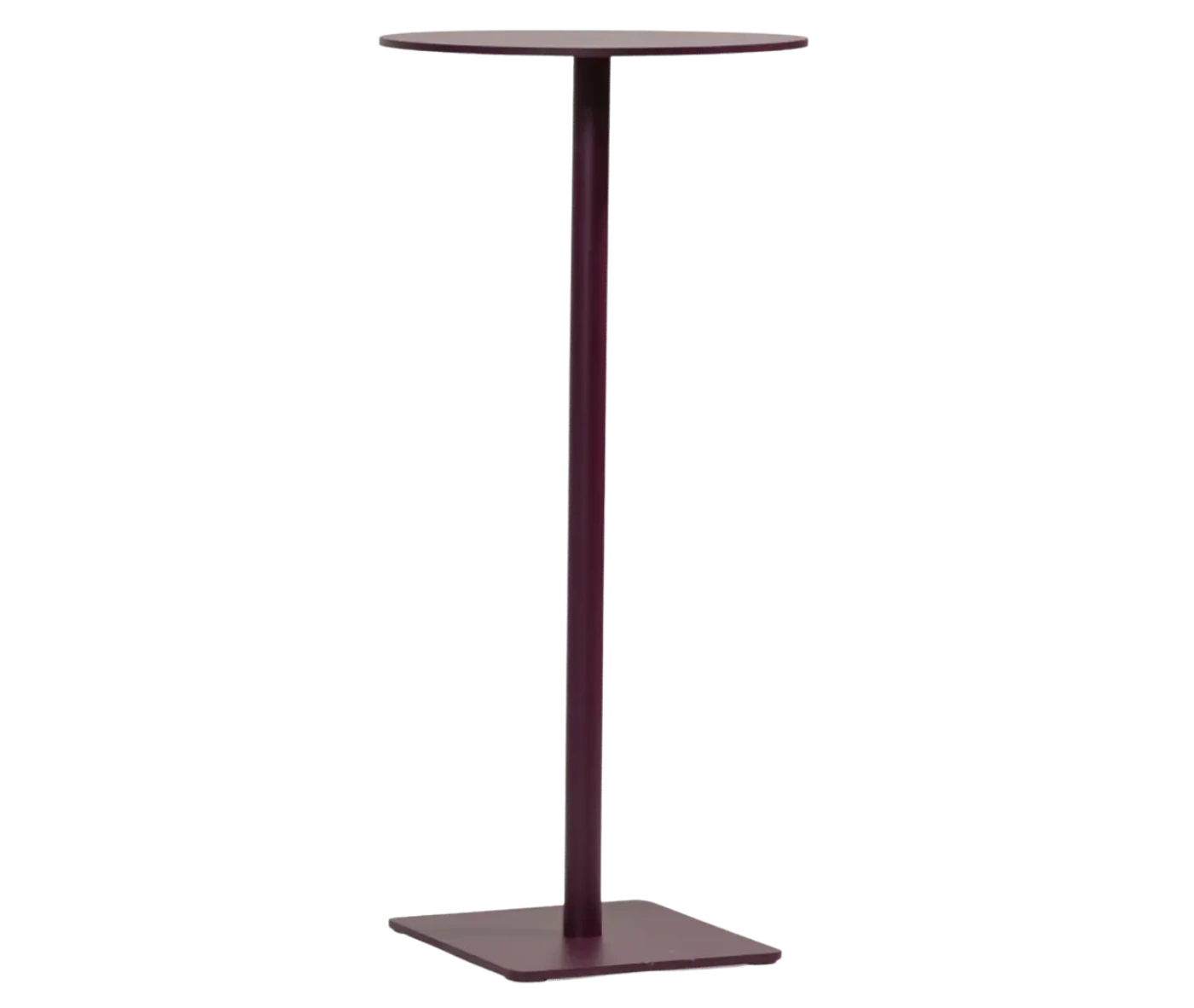 Bla Station Combo Side table with round top and slim pedestal base.