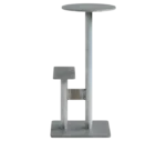 Bla Station Combo stool in front view with lower square platform in light grey finish.