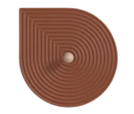 Bla Station Decofunc acoustic wall panel in brown finish with groove patterns.