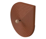 Bla Station Decofunc acoustic wall panel in side view, in brown finish with groove patterns.
