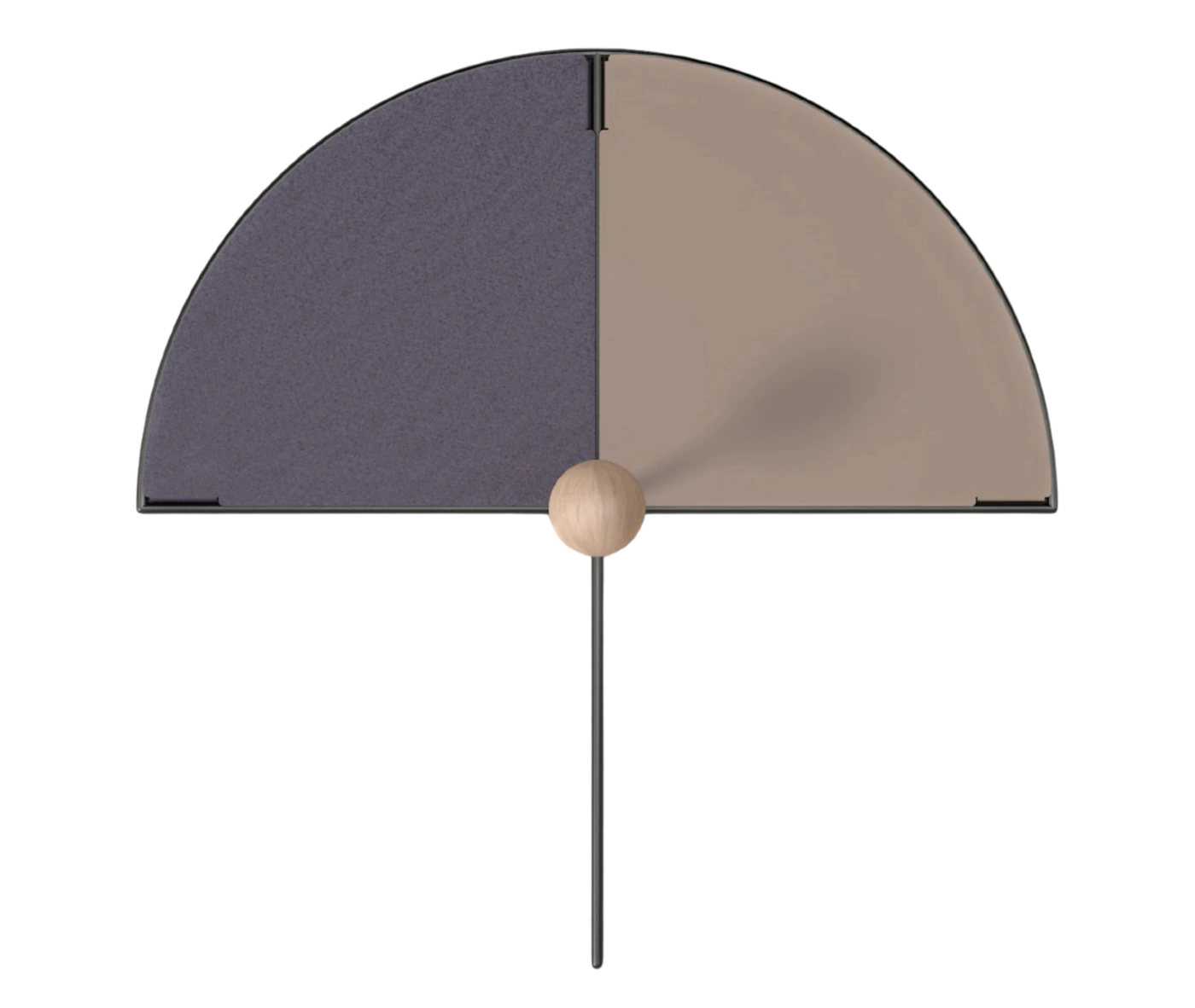 Bla Station Decofunc acoustic wall frame panel in half-circle design with dual-colour finish.