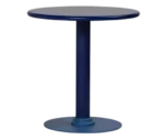 Bla Station Frankfurter table in timber with a blue finish.