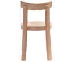 Bla Station Frankfurter chair in right-side view, crafted entirely from timber.