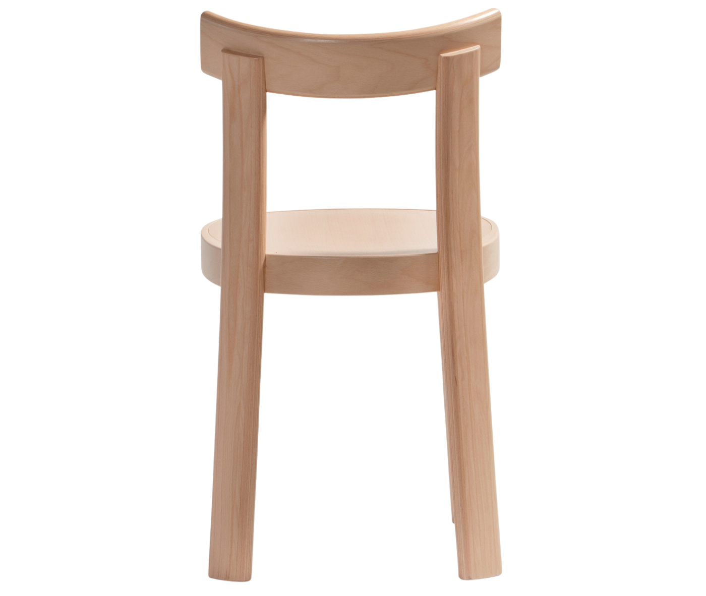 Bla Station Frankfurter chair in right-side view, crafted entirely from timber.