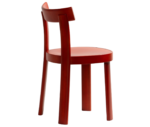 Bla Station Frankfurter chair in back side view, crafted entirely from timber in bred finish.