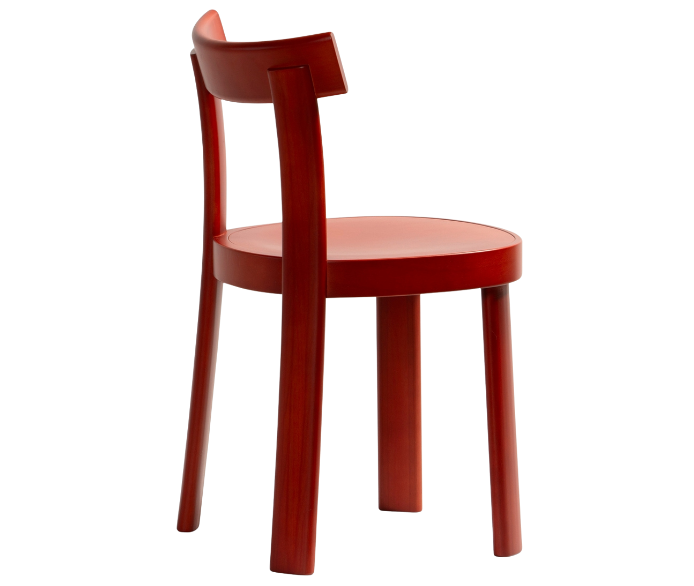 Bla Station Frankfurter chair in back side view, crafted entirely from timber in bred finish.