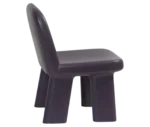 Bla Station Maximus chair in dark-finished timber with rounded backrest and legs.