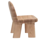 Bla Station Maximus chair in natural timber with rounded backrest and legs.