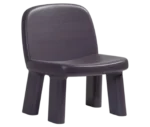 Bla Station Maximus chair, front-right view in dark-finished timber with rounded backrest and legs.