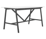 Boss Design Agent High table, angled front-left view, white tabletop with black frame.