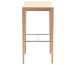 Cizeta Derby 2603 stool shown from the back with a light ash timber frame and a metal footrest.