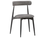 Cizeta Frisbee 2433 hospitality chair in front-right view, timber frame, upholstered seat and backrest.