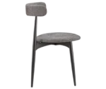 Cizeta Frisbee 2433 hospitality chair in right-side view, timber frame, upholstered seat and backrest.