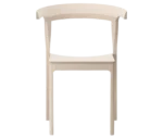 Cizeta Torso chair in front view crafted entirely from timber frame and curved backrest.