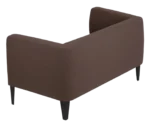 True Biblis BB2 sofa, back view with dark upholstery and metal legs.