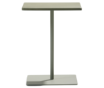 True Cremino side table with rectangular top and slim elongated central base.