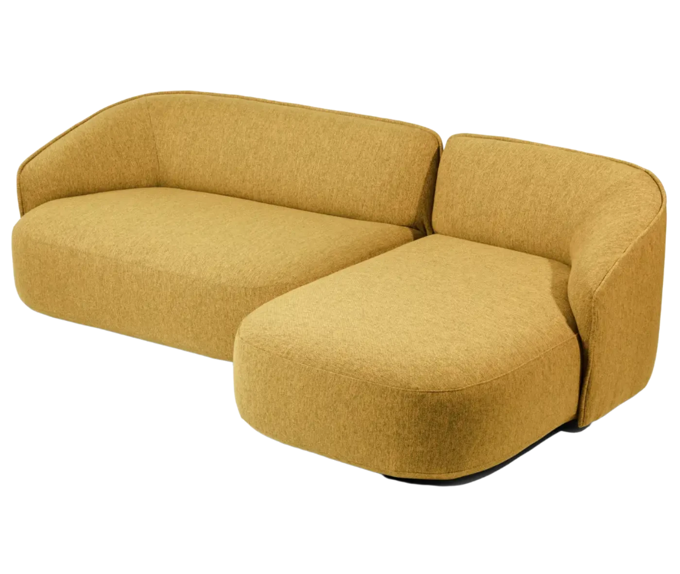 True Sibylla Modular shown in front-left view with yellow upholstery
