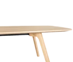 Detail of True Wing Meeting table in with timber tabletop and legs.